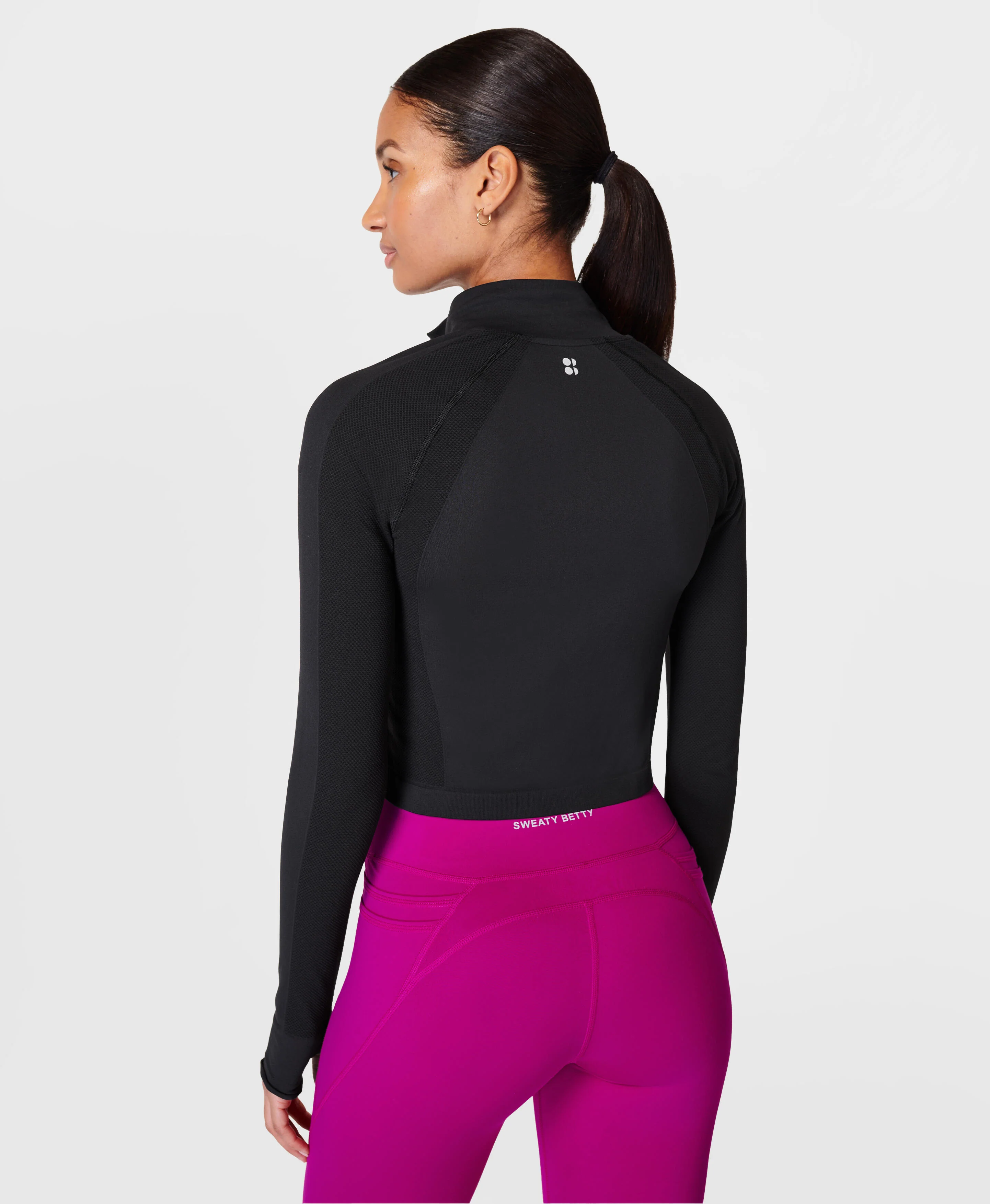 Athlete Crop Seamless Workout Zip Up - Image 3