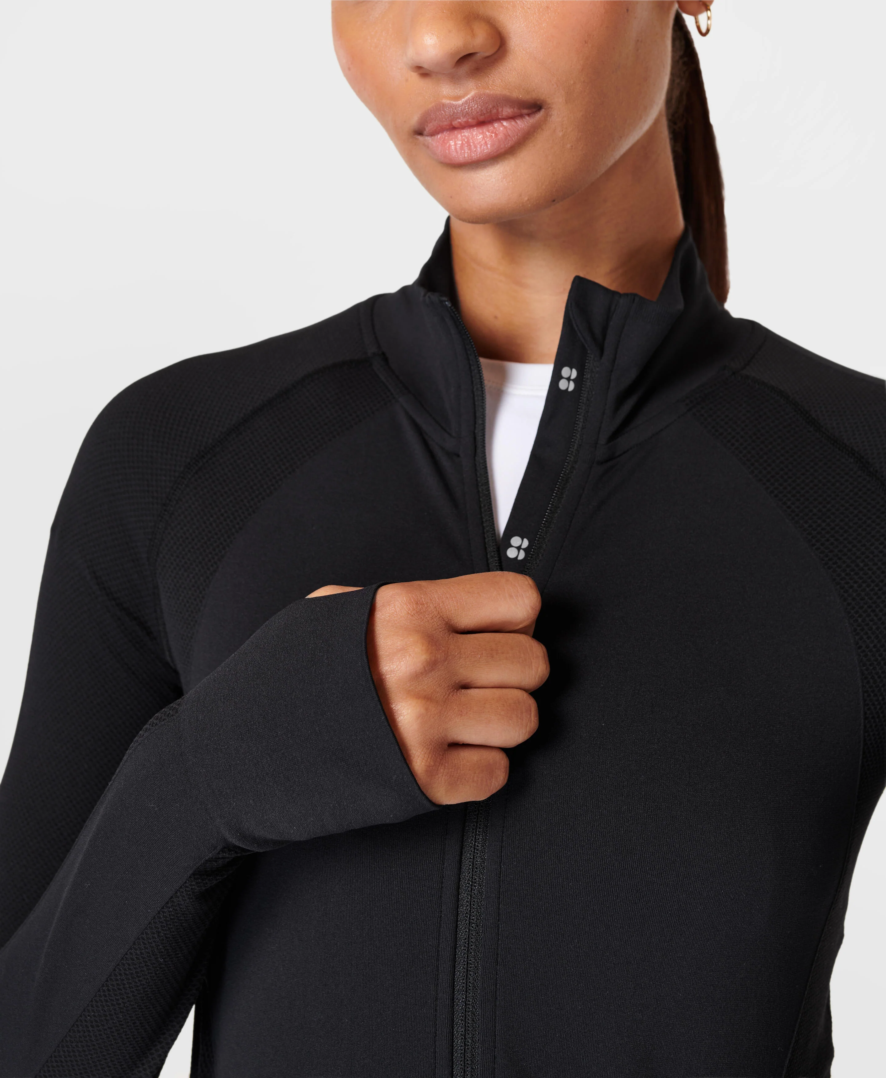 Athlete Crop Seamless Workout Zip Up - Image 5