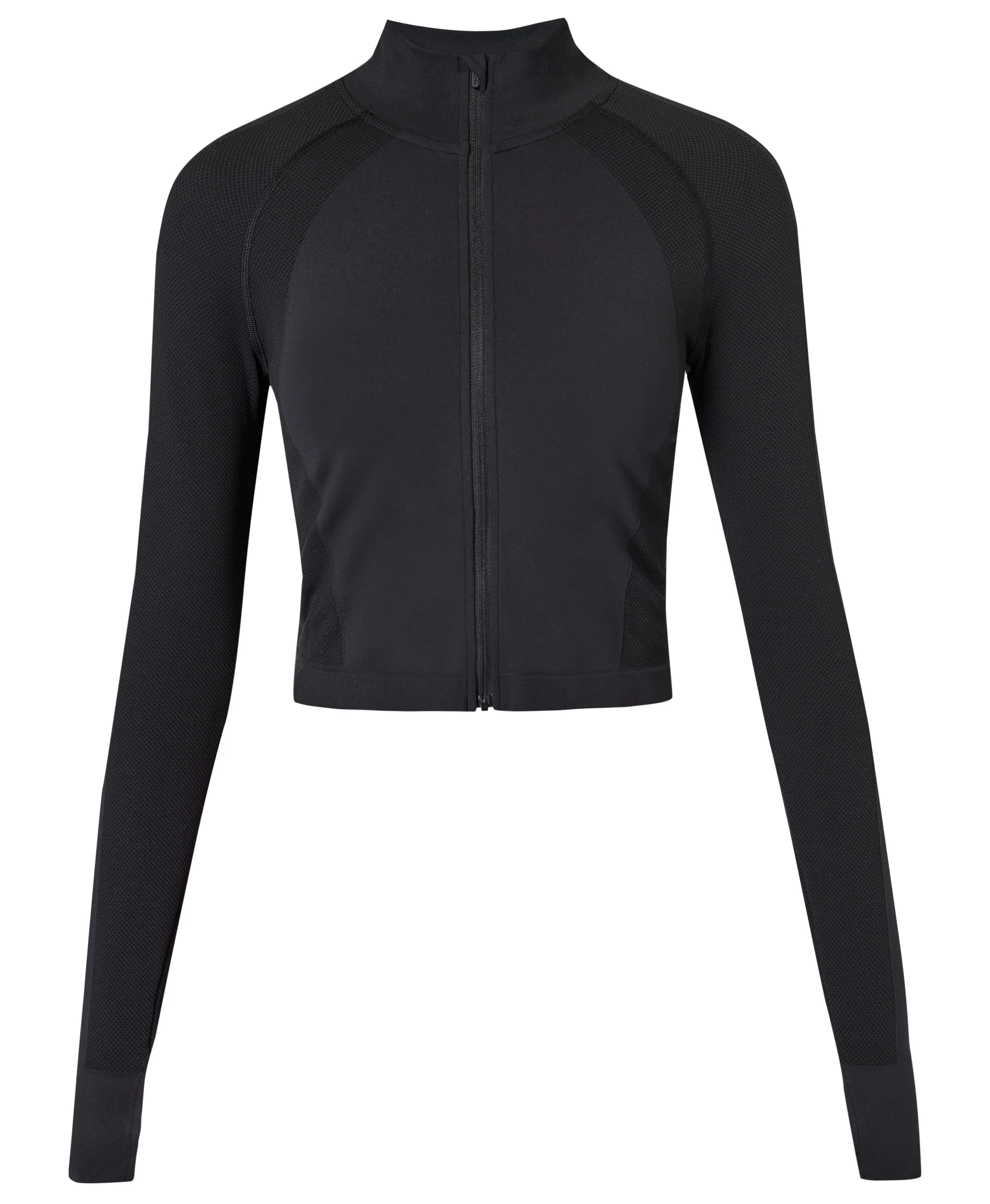 Athlete Crop Seamless Workout Zip Up - Image 7