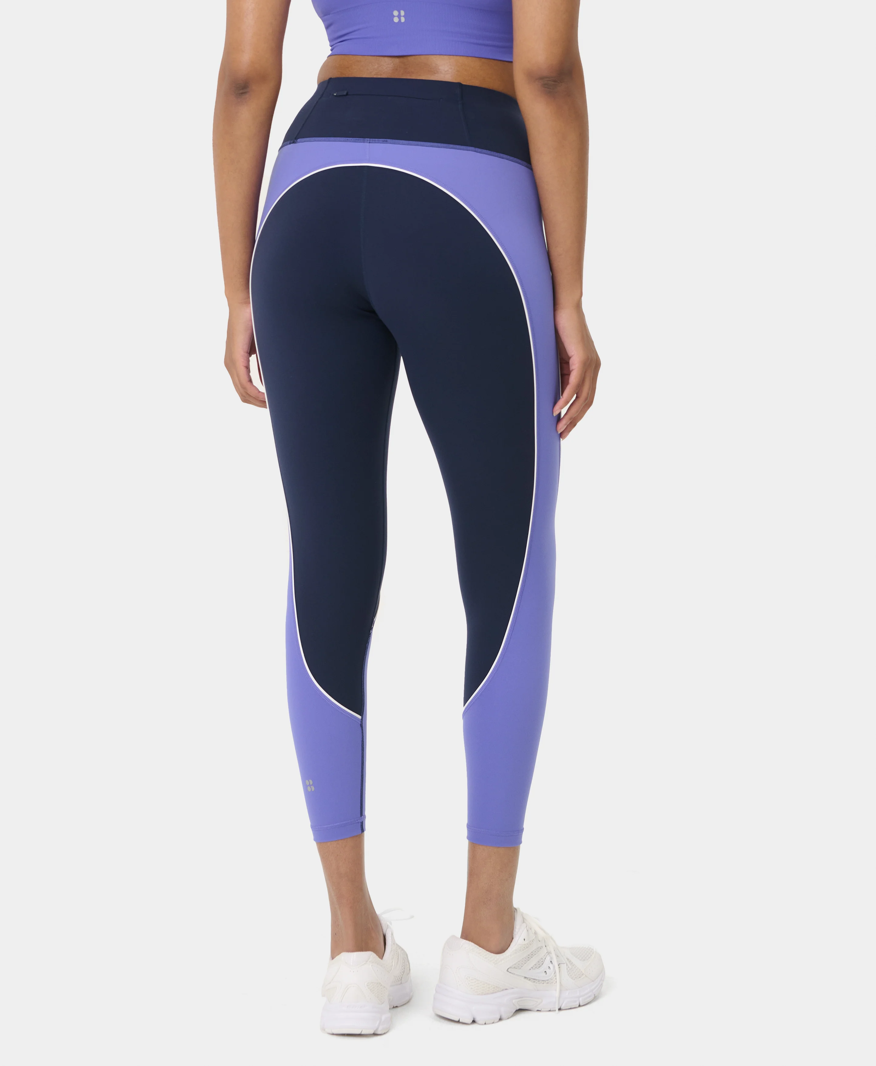 Power 7/8 Colourblock Workout Leggings - Image 3