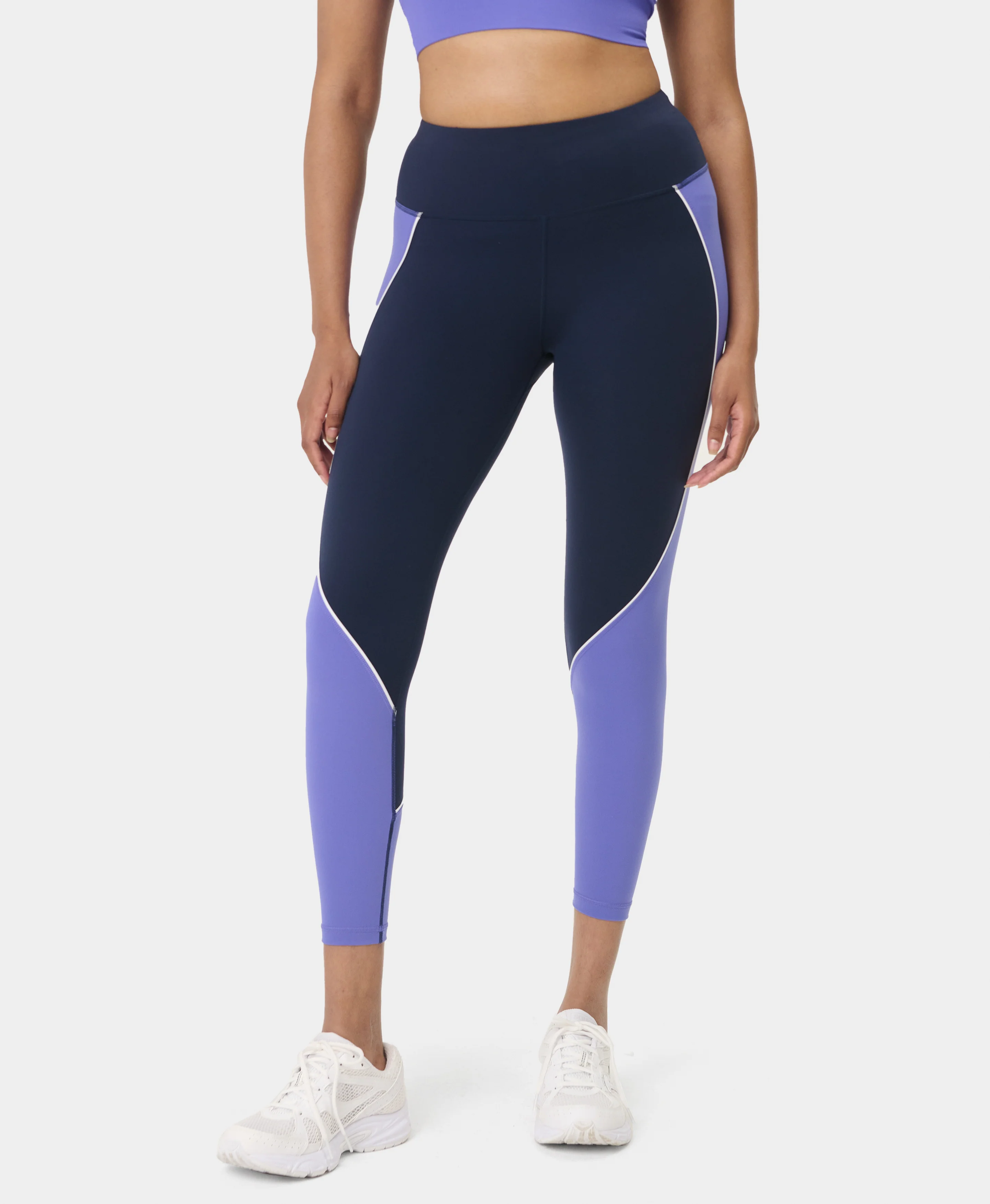 Power 7/8 Colourblock Workout Leggings - Image 4