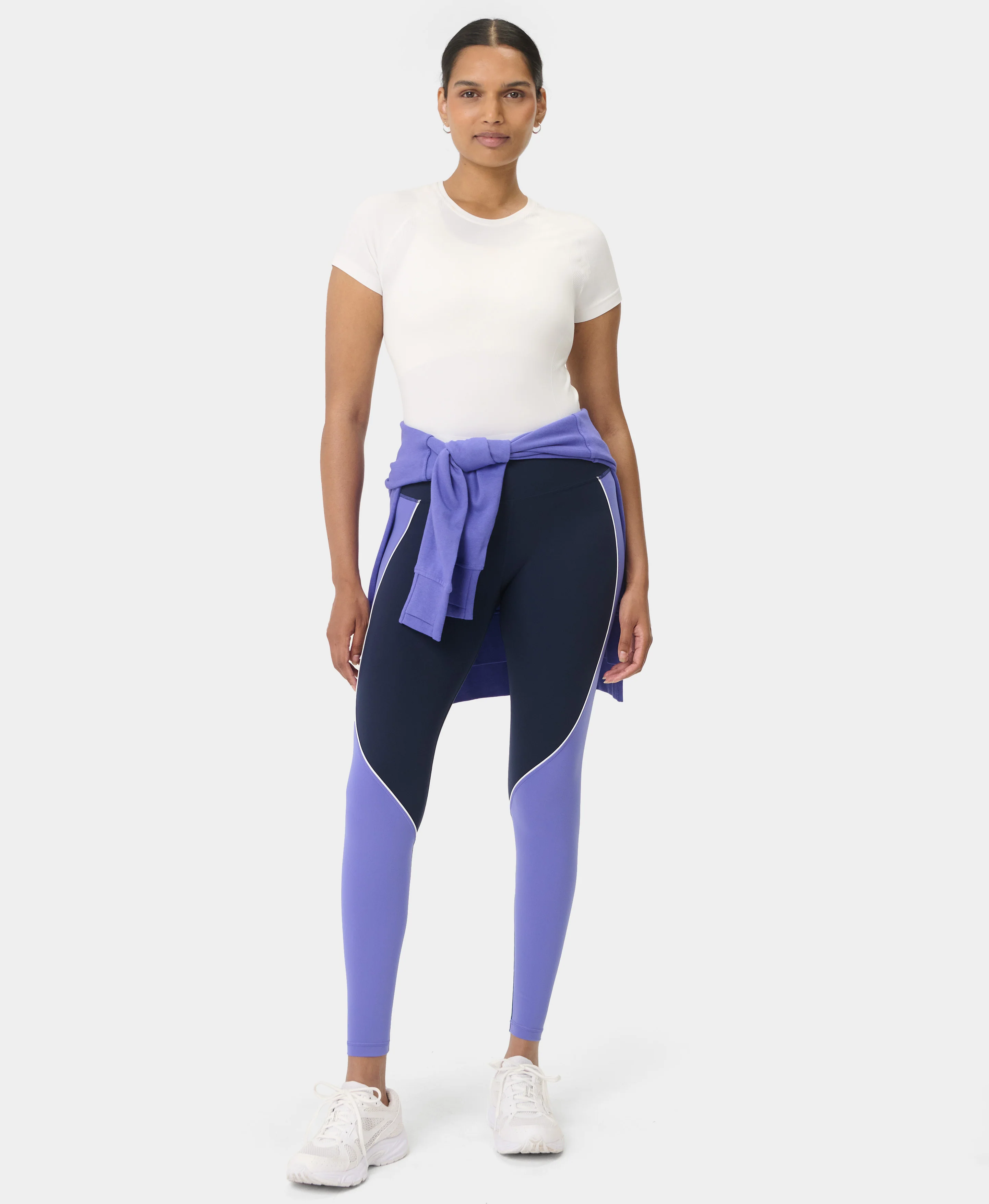 Power 7/8 Colourblock Workout Leggings - Image 5