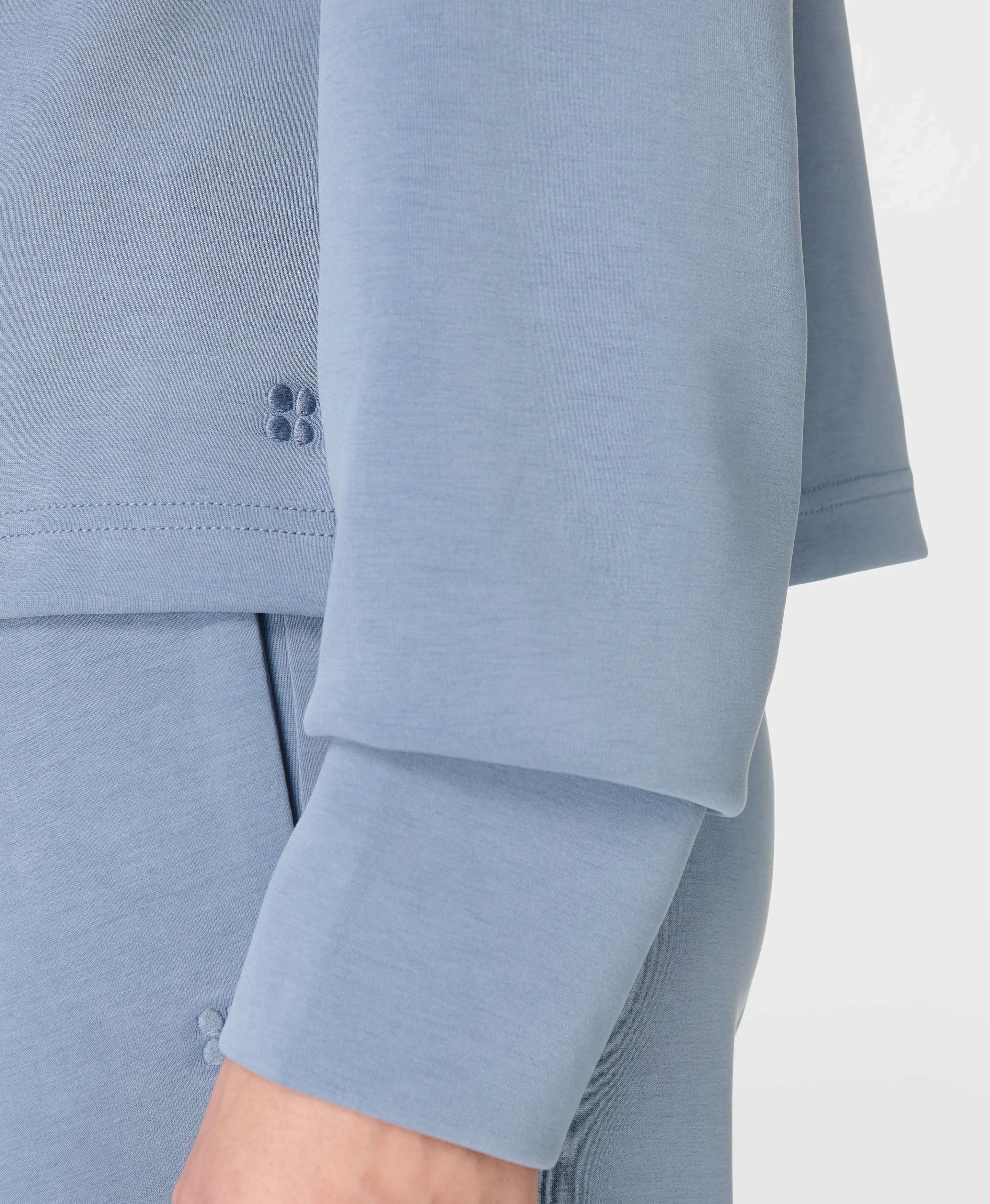 Sand Wash Half Zip Crop Sweatshirt - Image 5